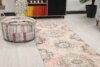 3x12 Floral Pink Brown Vintage Runner, 3x12 Boho Runner, Oushak Runner, Handmade Rug, Turkish Runner,Kitchen Runner,Neutral Runner,Faded Rug - Görsel 4
