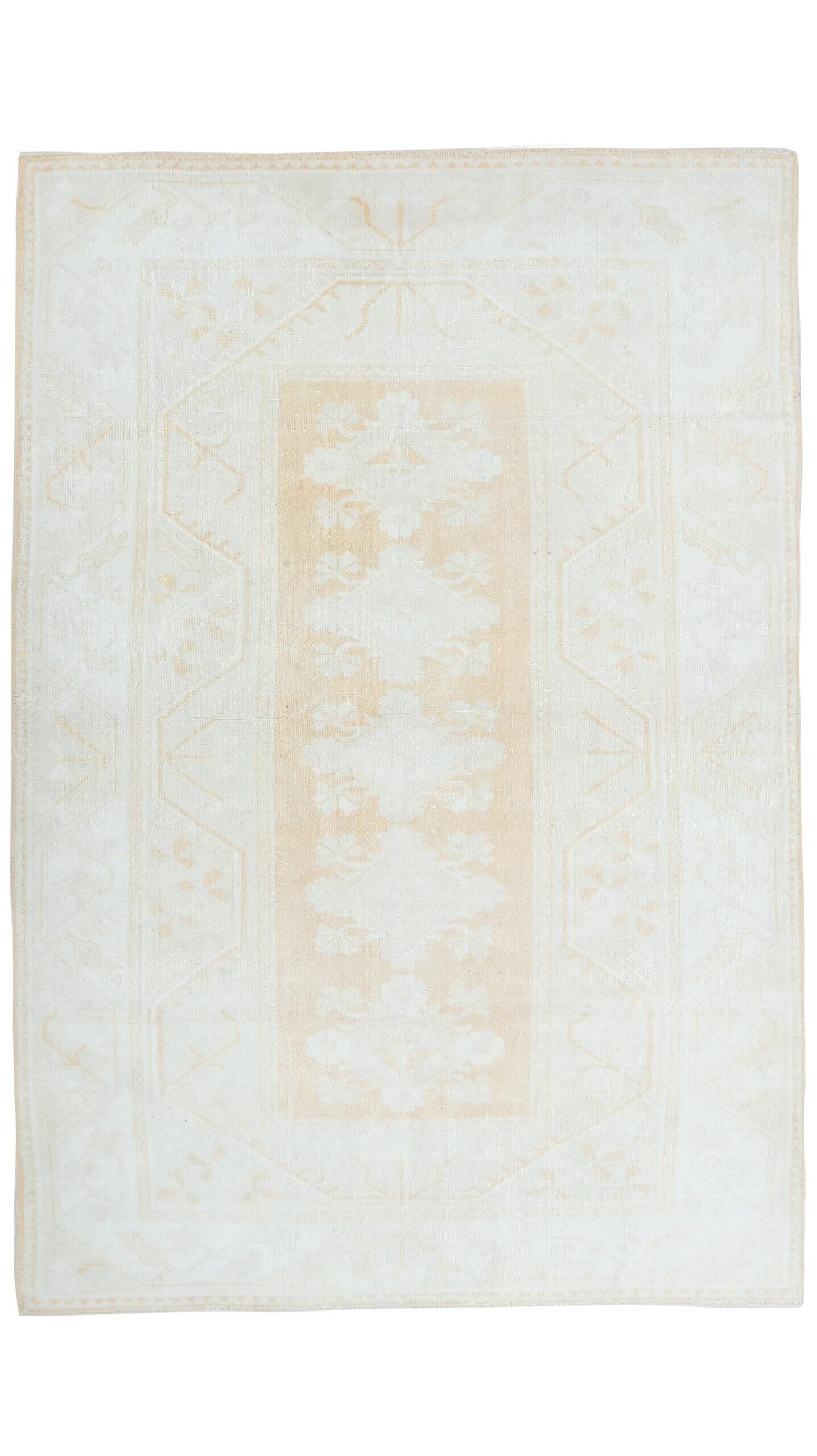 6x10 Beige Orange Turkish Rug