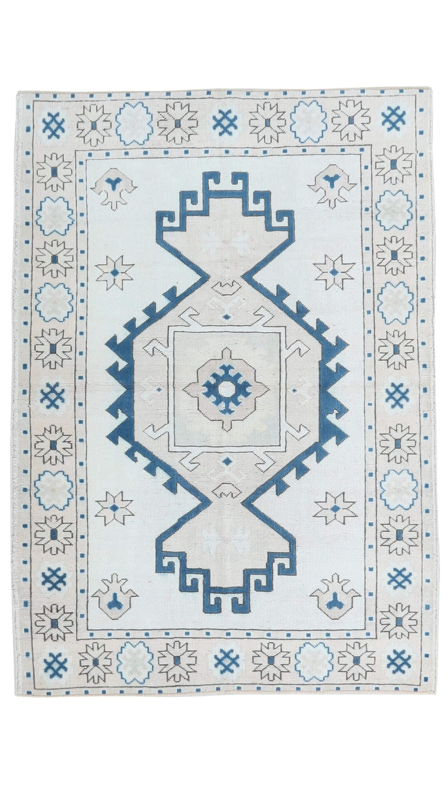 5x7 Pink Beige Blue Turkish Rug