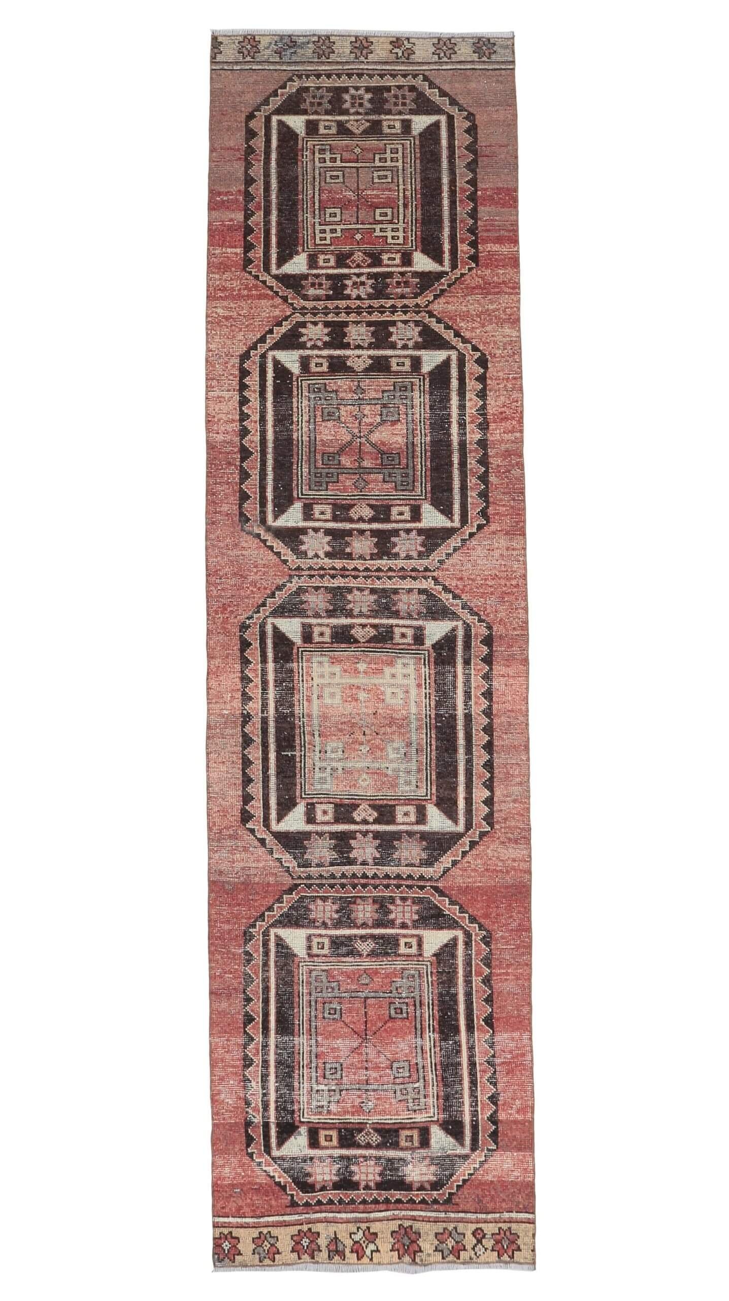 3x12 Red Brown Vintage Runner