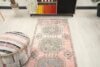 3x11 Pink Vintage Runner , 3x11 Oushak Wool Runner, Turkish Bohemian Runner, Handmade Rug, Vintage Rug, Kitchen Runner, 3x11 Hallway Runner - Görsel 8